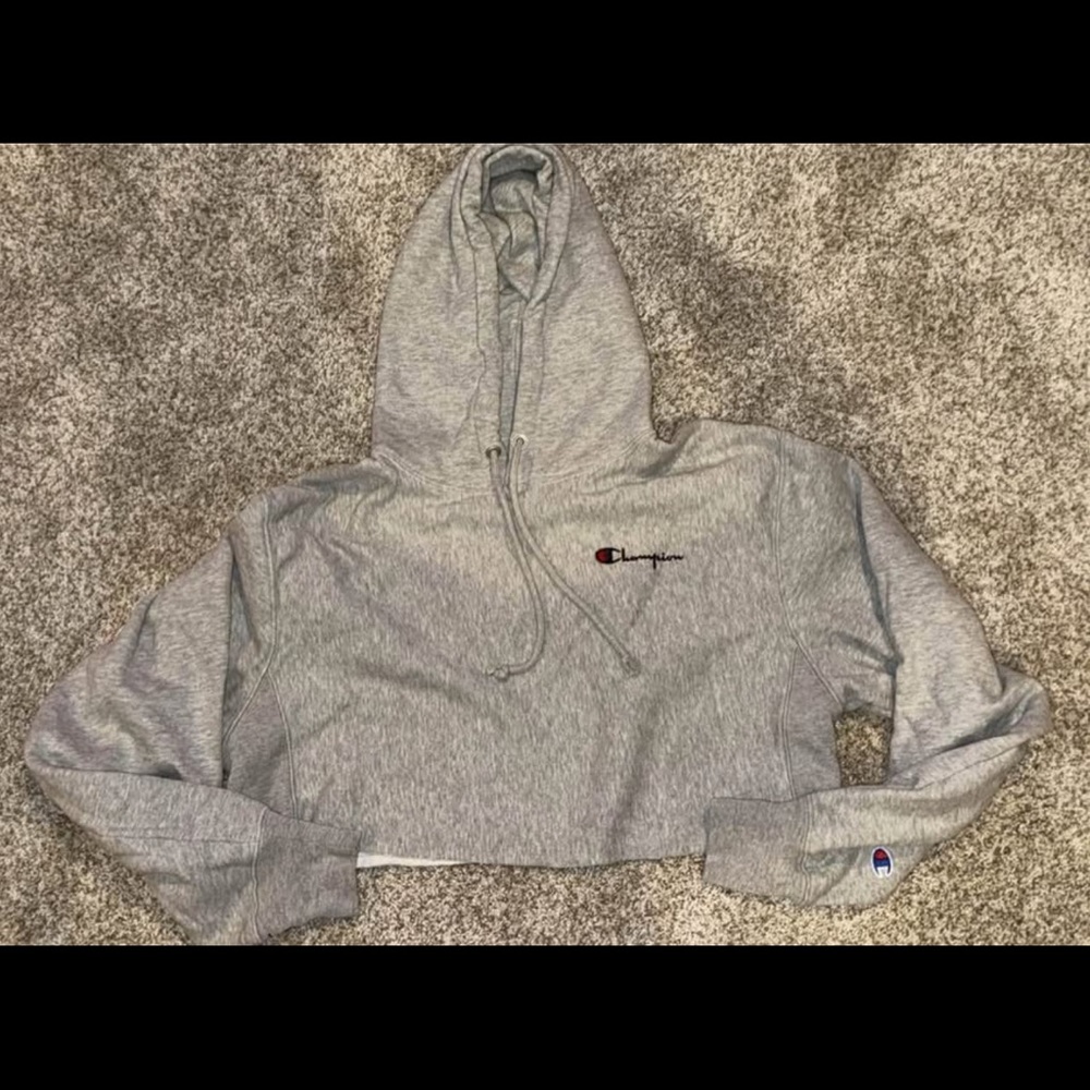 Champion Heather Gray Cropped Sweatshirt